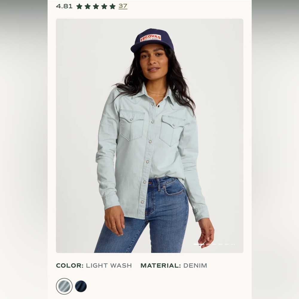 Women’s Tecovas Denim Pearl Snap